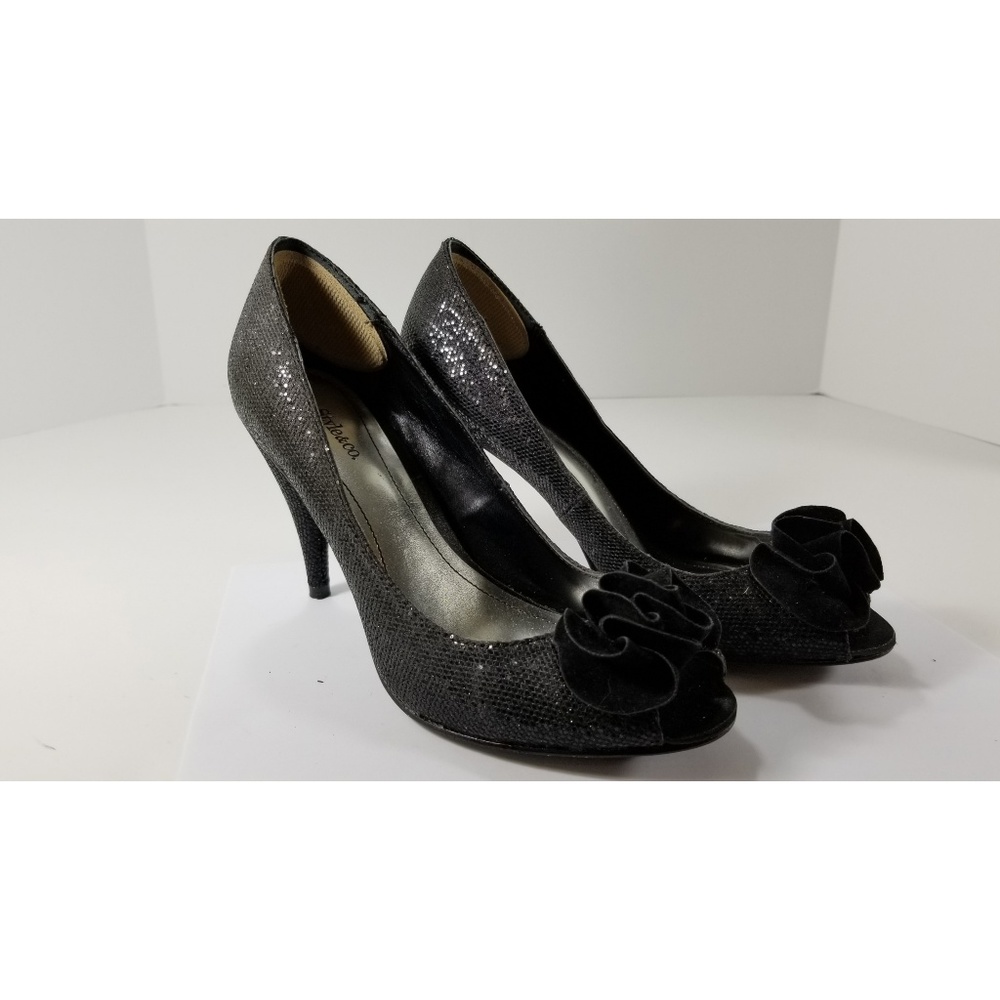 Style & Co Black Sequin Heels